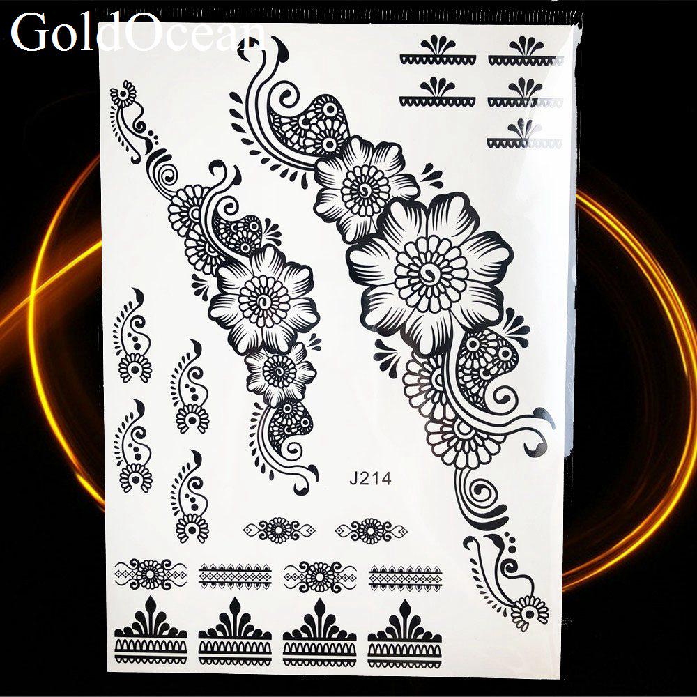 1 adesivo per tatuaggio temporaneo con braccio, mandala, henné,  acchiappasogni nero, image size:1000x1000