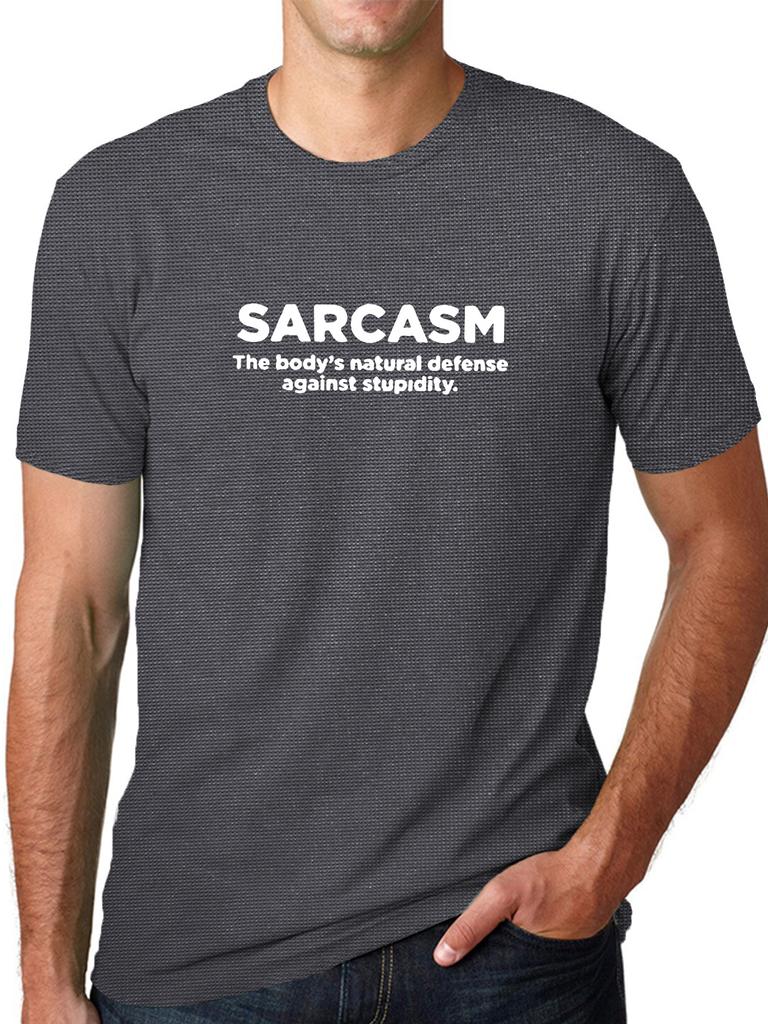" Sarcasm ". Printed Unisex's Short Sleeved Tshirt Unisexs Fun Street T-Shirt