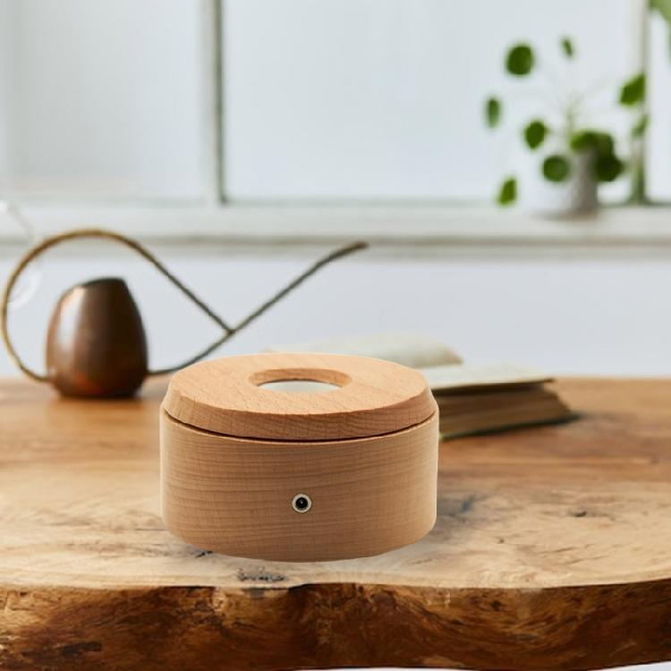 Shatterproof Wood Illuminated Base With Adjustable Lighting Modes Compatible With USB Power Sources for Display Purposes