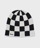 FALLETT Checkerboard Summer Knit Beanie Black