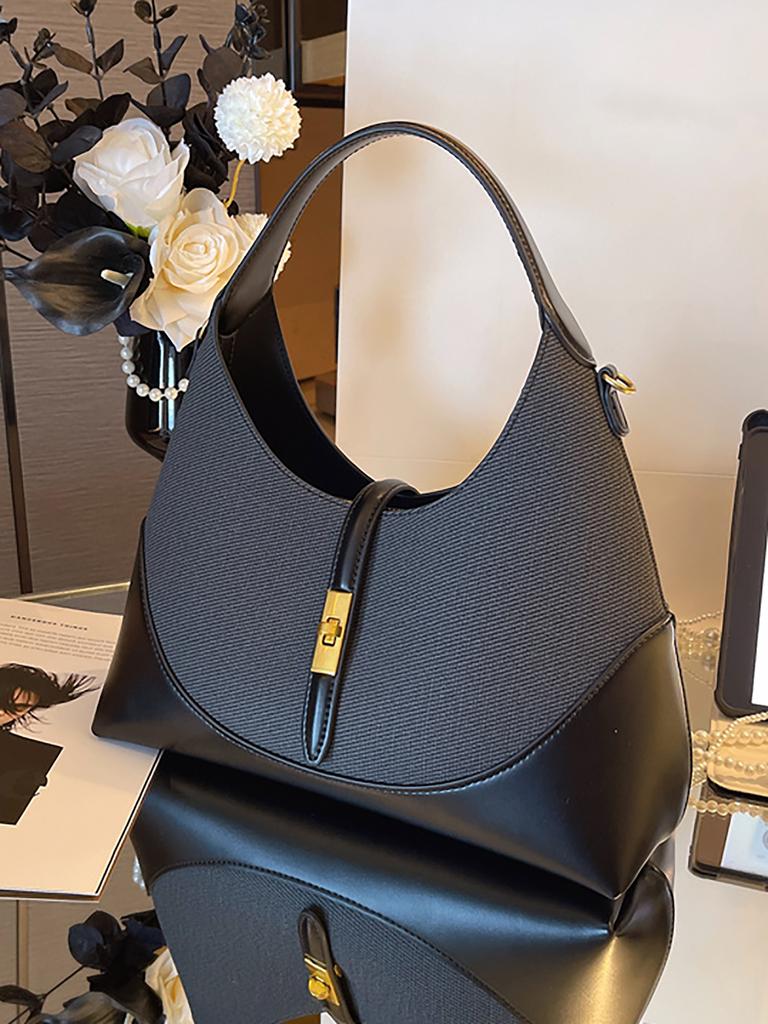 Ctrasting color niche design dumpling bag versatile commuter portable shoulder crossbody bag handbag