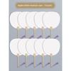 Semi-Raw Rice Paper Round Fan DIY Handmade Double-Sided Writable and Paintable Chinese Style Blank Fan Round Fan