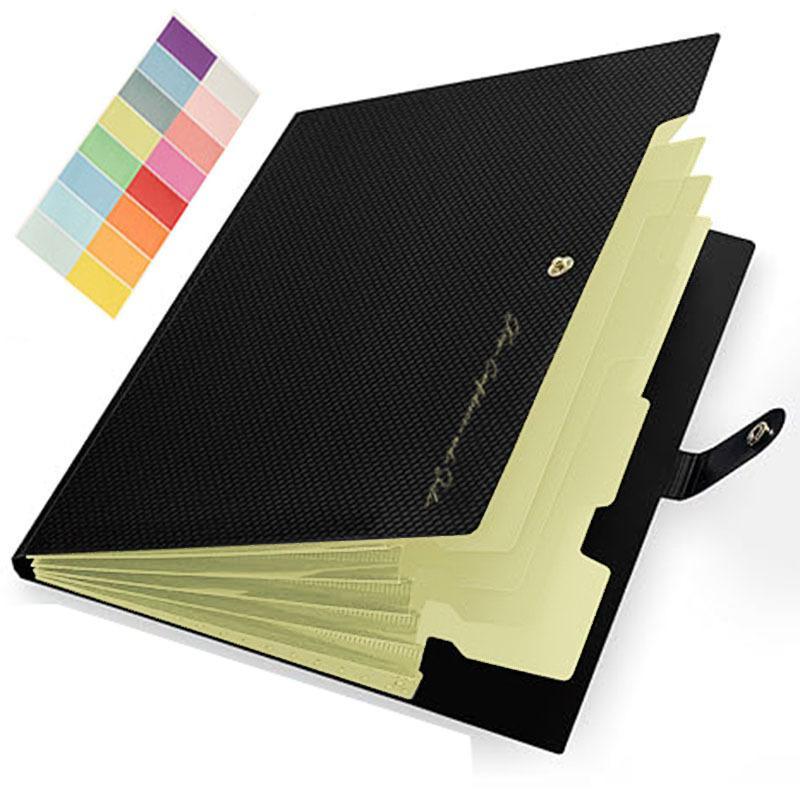 1Pc Expanding File Folder 5 Pocket Folders For Documents Portable Paper Organizer For School Office Supplies A4 Size