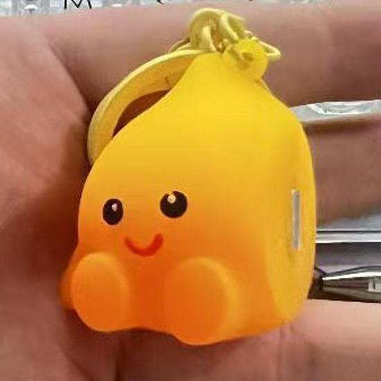Douyin Cartoon Luminous Fire Man Keychain - Cute Flame Toy Figure & Magnetic Bag Pendant