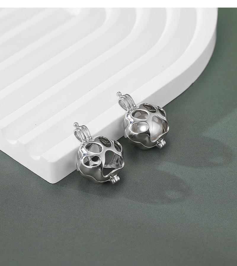 S925 Sterling Silver Cat Paw Pendant Necklace with Openable Cage