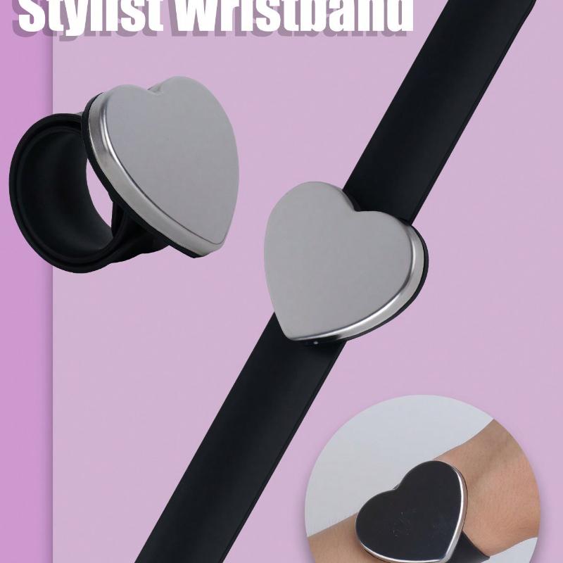 Magnetic Wristband For Hair Stylist, 4 Pieces Hair Braiding Tool With Edge Rat Tail Comb, Braider Wristband For Black Hair Home Beauty Women Gifts