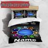 3pcs Duvet Cover Set (1*Duvet Cover + 2*Pillowcase, Without Core), Custom Name Among Us Pattern Bedding Set, Home Bedroom Decor Gift