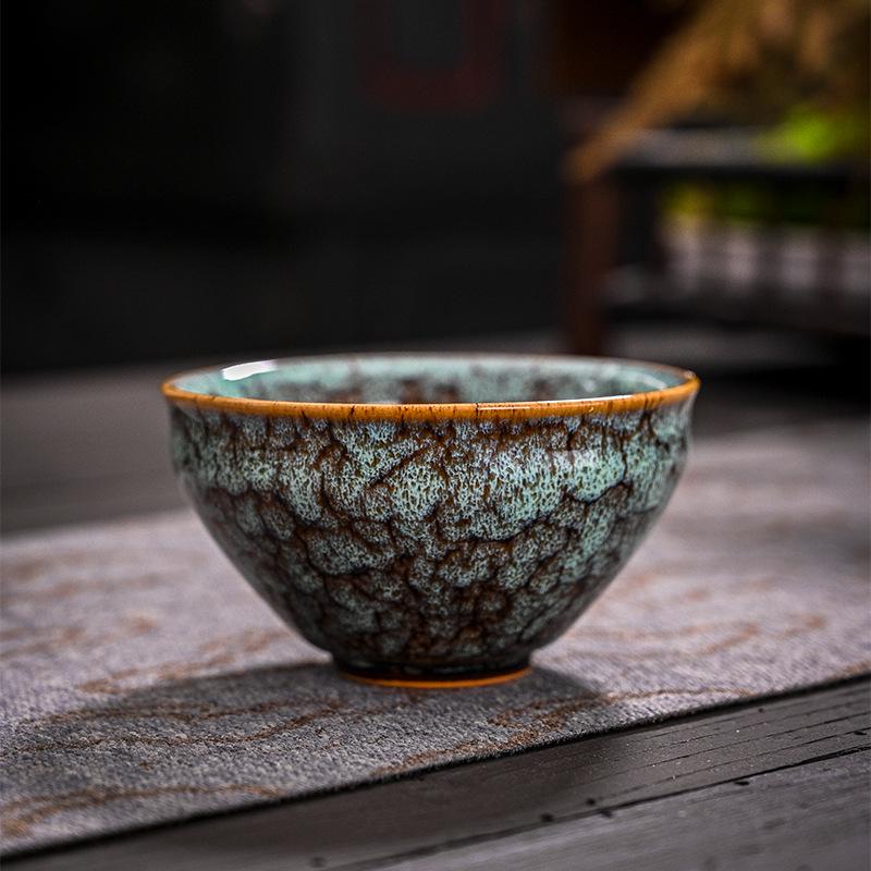 Jianzhan Ceramic Tea Set: Kiln Change Kung Fu Teacups & Bowls