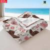 Pink Cowboy Boots Hat Floral Flannel Throw Blanket Western Country Wildflower Decor Sofa Blanket