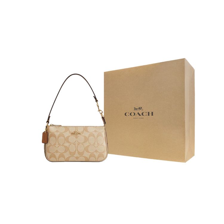 Coach Nolita 19 Classic Monogram Print Vintage Zipper PVC Leather Underarm Bag Mahjong Clutch Handheld Shoulder Bag Small Women Bags CS444-IMU4V