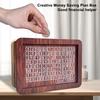 Wooden Money Saving Box Money Storage Bank With Saving Money Goals Counter Reusable Handmade Piggy Bank Coin Tray Storage Case