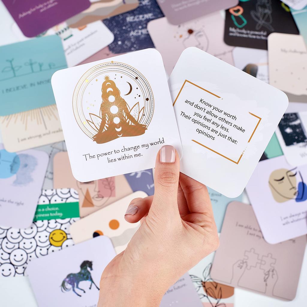 Tarjetas De Afirmaciones Positivas Para Tarjetas Motivacionales Con Preguntas Que Provocan Afirmaciones Diarias Para Tarjetas De Tarjetas Tarjetas De