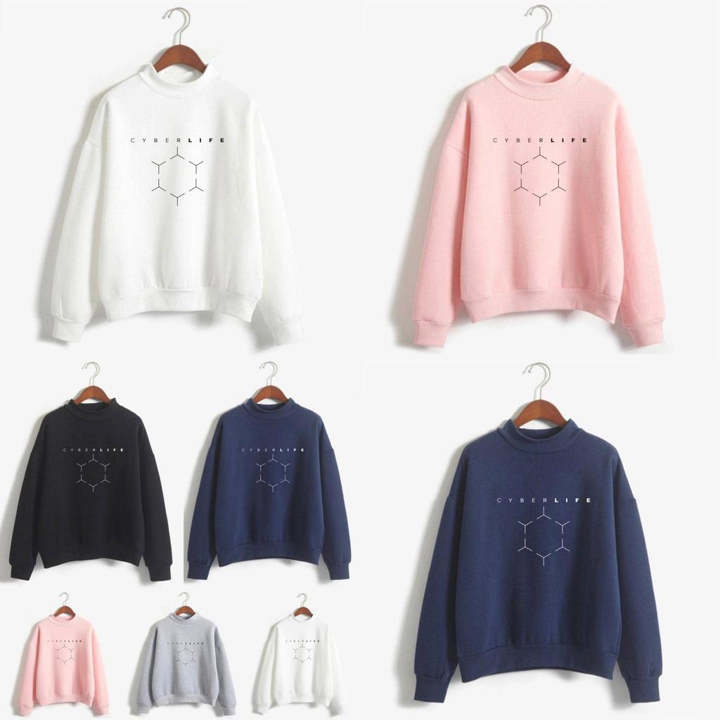 Detroit Become Human 5 Colours 3d High Collar Sweater Hoodies Comfortable Cozy Fit