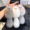 Cute Plush Fox Fur Keychain - Baby Fox Pendant & Cartoon Doll Bag Charm