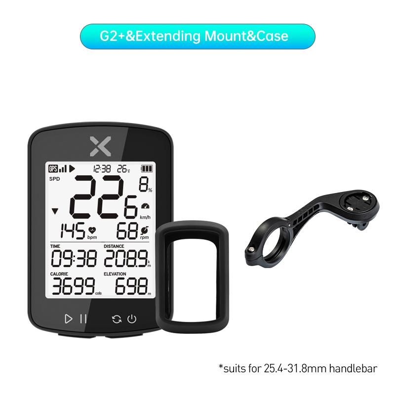 XOSS G2/G2 Plus Fahrradcomputer Kabellos GPS Radfahren Tacho Rennrad MTB Wasserdicht ANT+ Trittfrequenz Geschwindigkeit Smarter Fahrradcomputer