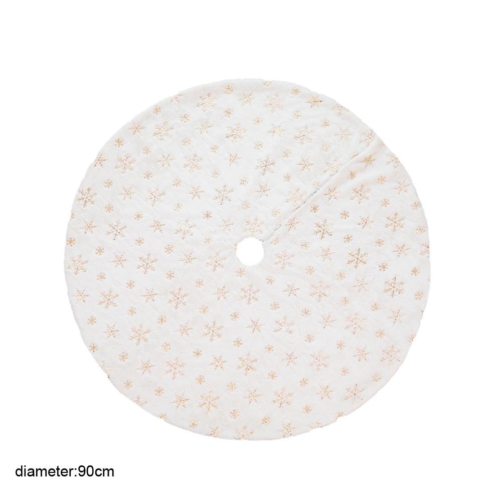 

Christmas Tree Skirt, 1pcs Christmas Tree Mat Plush Faux Fur Xmas Tree Skirt Base Cover for Home Christmas New Year Ornaments 90 or 122cm