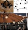 Vintage LED Solar String Lights - G50 Transparent Ball for Outdoor Garden Patio Decor