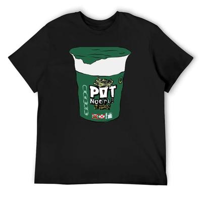 Pot Noodle Poulet et Champignons 90G- T-shirt Design Pop Art Graphique noirs été 2025 t-shirts drôles pour hommes