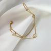 Four Leaf Clover Double Layered Stacked Ankle Chains, High-end Ankle Chains with Diamonds, Lucky Grass Ankle Chains, the Best for Girls
