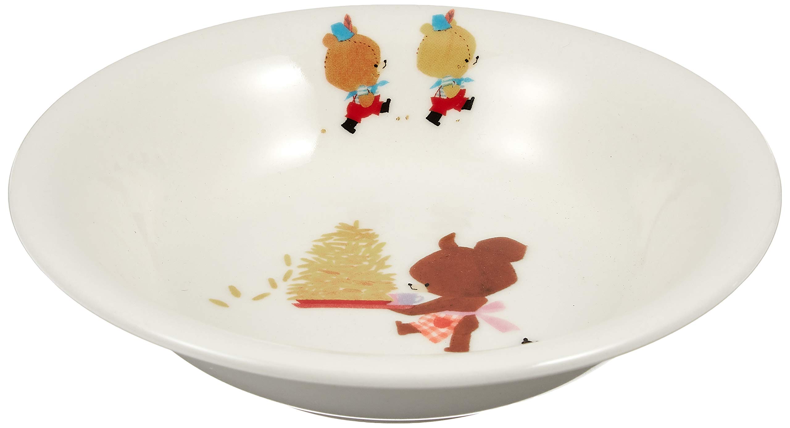 

Kanesho Pottery Little Sister Deep 798119 The Bears School Jackie s Children s Plate, 15cm, White, белый