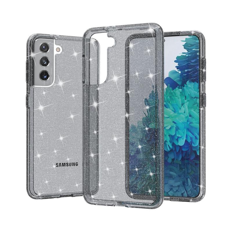 Suitable for Samsung S21 Transparent Mobile Phone Case Tide Brand S21 Terminator Glitter Two-in-one Anti-drop Protective Cover Wholesale