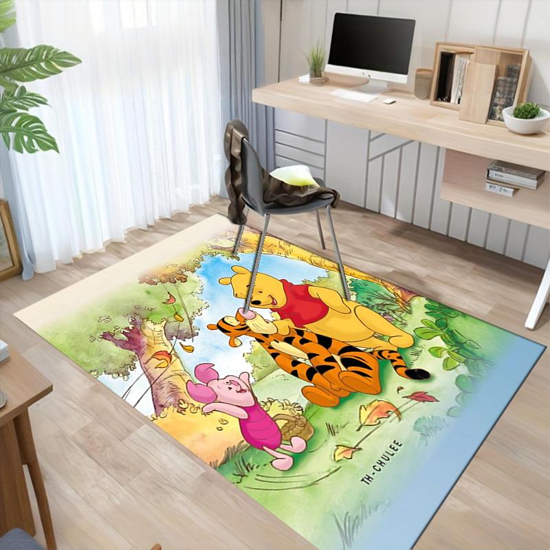 Winnie Pooh Piglet'S Adventure Carpet For Playroom Bedroom Living Room Sofa Home Decorkids Game Area Rug Nonslip Floor Mat