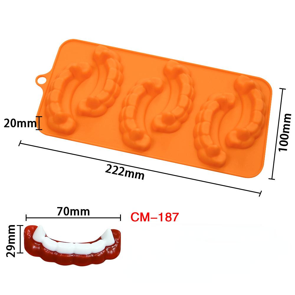 Halloween Skull Pumpkin Chocolate Candle Silicone Mold Witch Ghost Fondant Mould Decoration Cake Tools