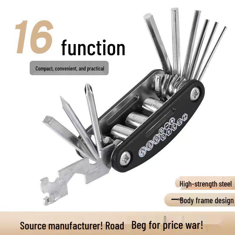 16-in-1 Multifunctional Folding Bike Repair Tool