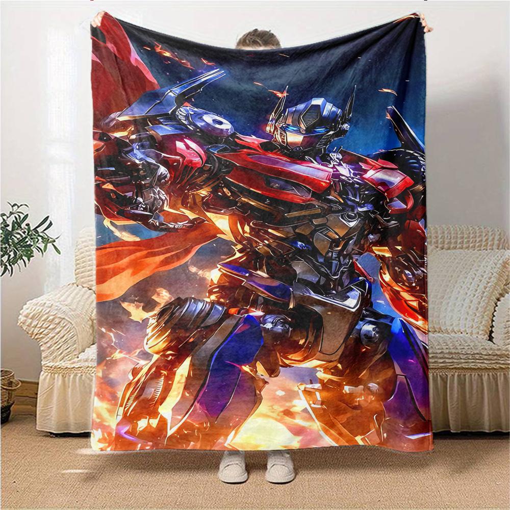 1Pc Transformers Cybertronian Warriors Blanket For Couch Bed Plush Cozy Fuzzy Blanket Super Soft Warm Blankets For Fall And Winter 091880