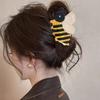 Hair Claw Cartoon Bee Shape Back Head Hair Clip Anti-slip Teeth Strong Grip Shower Hair Clamp Versatile Use Hair Accessory