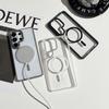 Luxury Cystal Clear Magnetic Phone Case For Samsung S26 S25 S24 Plus Ultra For Magsafe Wireless Charging Shockproof Back Cover
