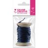 Cordon en coton ciré Bleu marine 5m