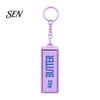 Colorful Backpack Ornament Butter Bar Fidget Keychain, Clicker Toy for Stress Relief, Cute Portable PLA Accessory Macaron Color Bag Charm, Novelty