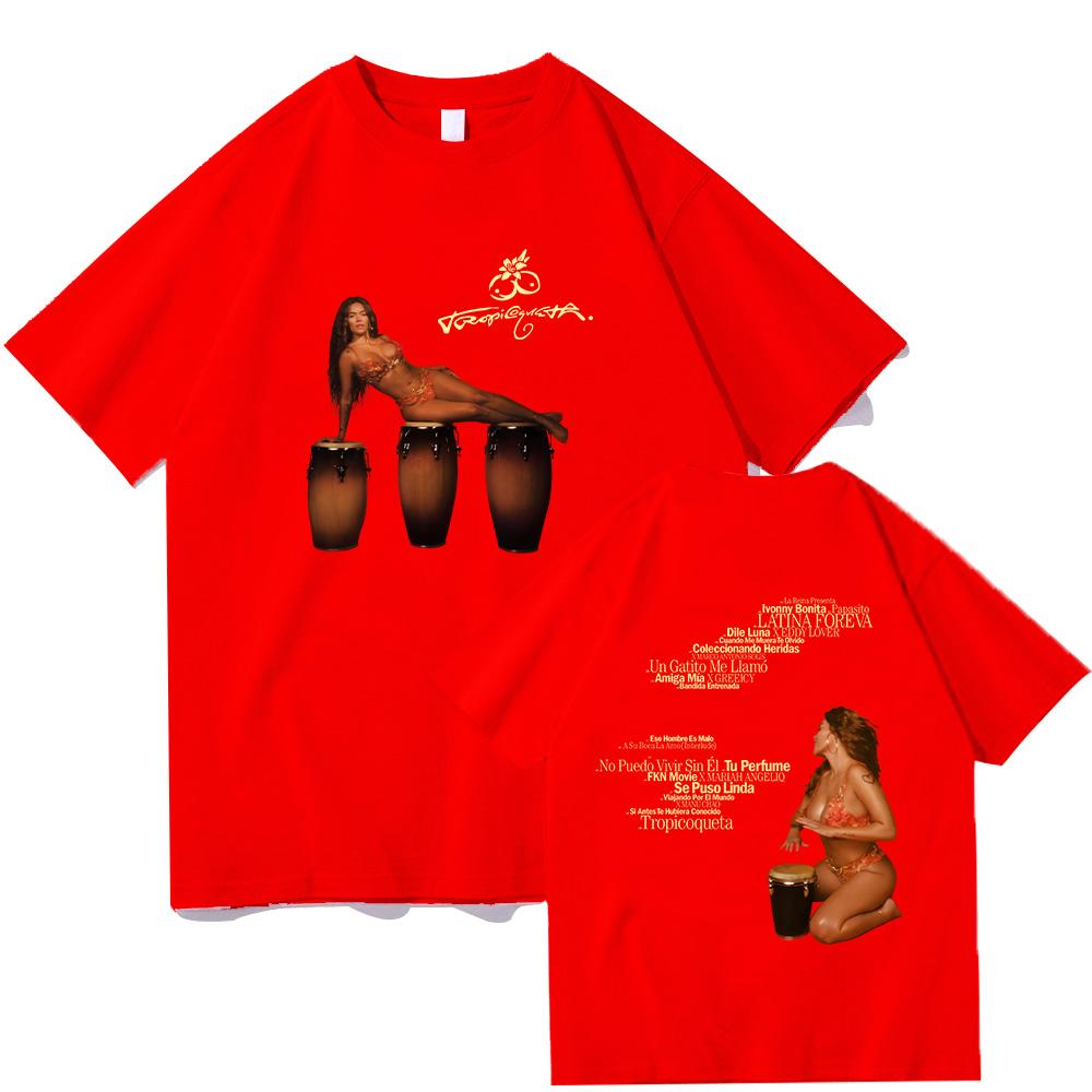 Karol G T-Shirt Karol G Tropicoqueta New Graphic Tees Cotton High Quality Soft Clothing Casual Women Men Summer Breathable Tops