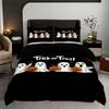 3pcs Bedding Set Black Ghost Pumpkin Print Cozy Soft Duvet Cover King Queen Twin Size Birthday Gift Halloween Gift Bedroom Decor