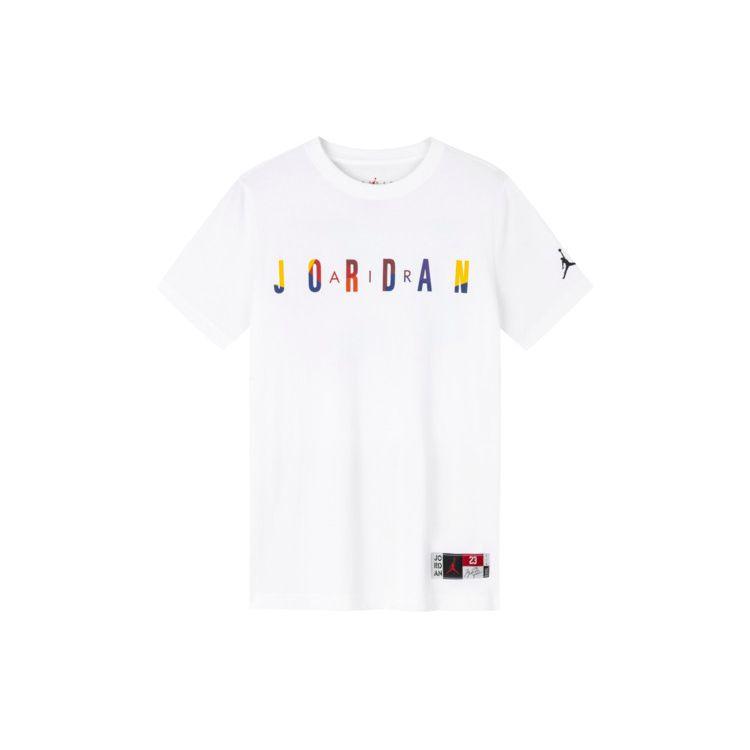 

Jordan Round Neck Letter Short Sleeve T-Shirt Kids Tops White JD2132112GS-001 XL