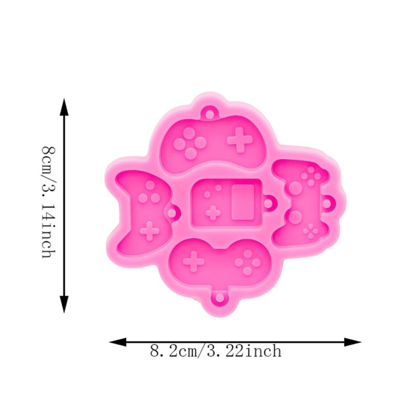 Shiny Glossy Silicone Resin Molds Game Handle Keychain Mold DIY Keychain Pendant Jewelry Epoxy Resin Crafting Molds