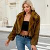 New women's clothing hot-selling autumn and winter fur collar loose-made fur imitation fur jacket short cardigan