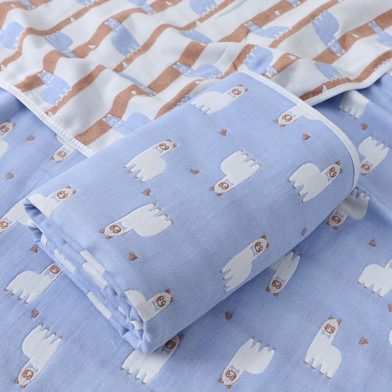 Newborn Jacquard Six-Layer Gauze Bath Towel and Summer Blanket for Babies and Toddlers.