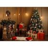 Christmas Tree Gifts Light Photography Background Customized Backdrops for Children Baby Family Party Photoshoot Photo Studio
