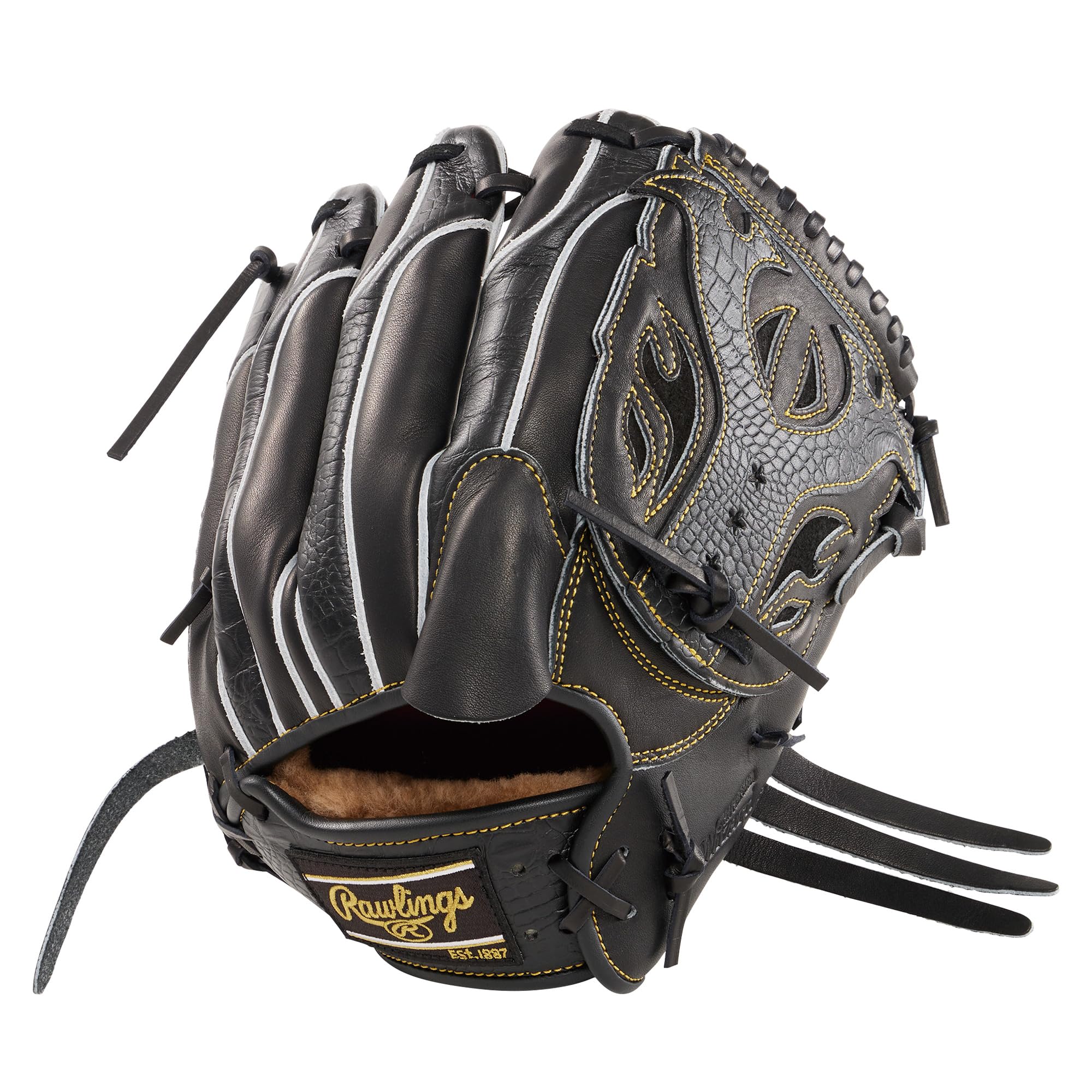 

Rawlings Adult Baseball Glove Rigid PRO PREFERRED Wizard Embossed GH4FPW2N54MG Size inches pitchers hand [For Pitchers] #02 Black/Croc 11.5 For