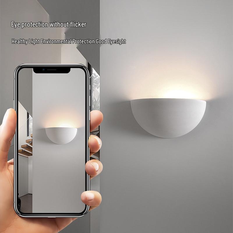 Wabi-Sabi Style Gypsum LED Wall Lamp for Living Room, Bedroom, Hallway, Staircase, and TV Background