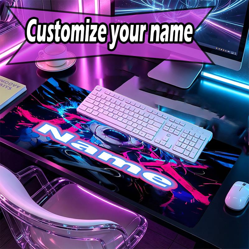 Custom Name Personalized Jinx Pattern Mousepad, Laptop PC Desk Mat, Decorative Desk Mat for Home Keyboard Pad Gift