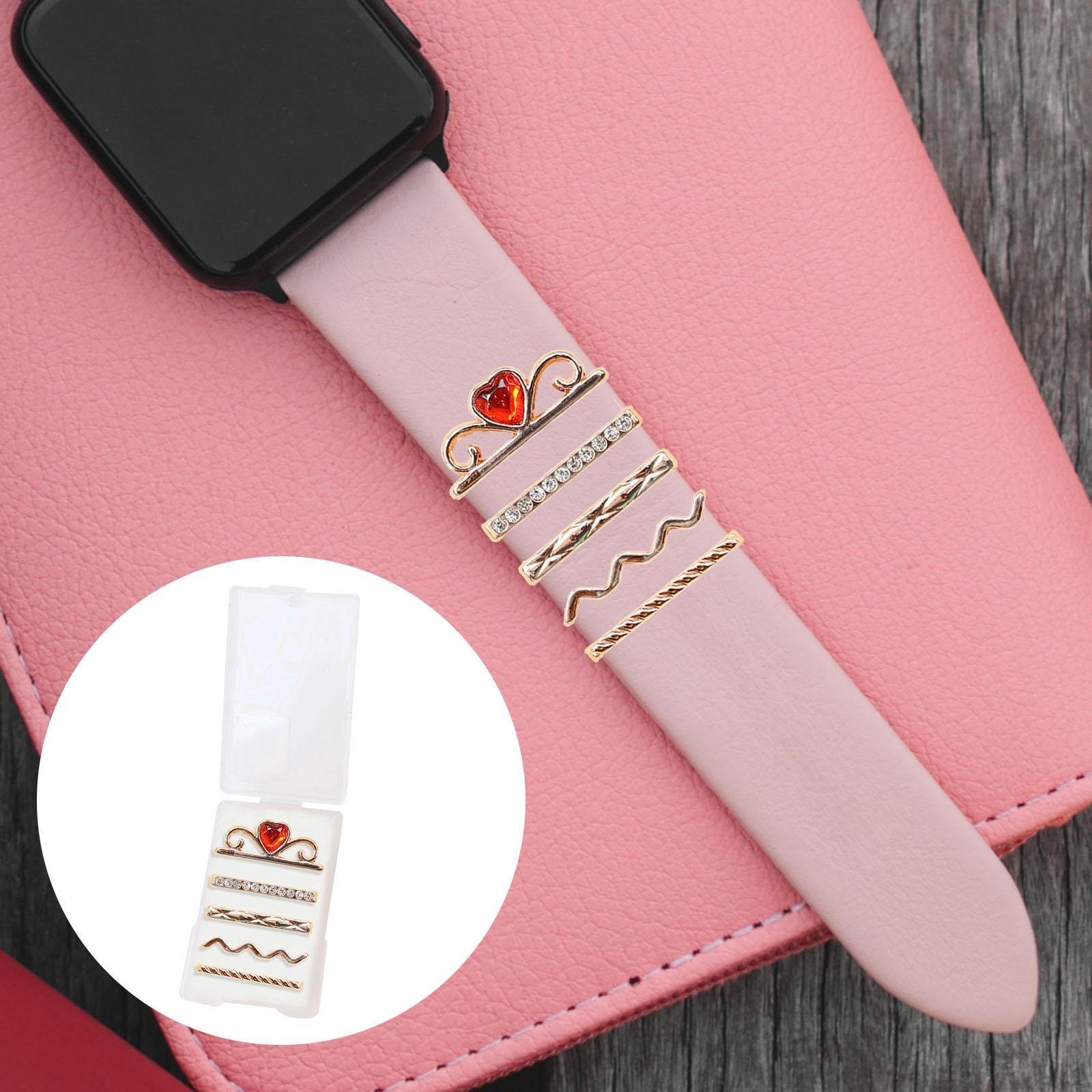 

Watch Decorative Rings Loops Trinkets Fashion 5Pcs Band Strap Charms Sets Set A