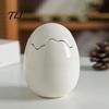 Romantic Atmosphere Lamp Ceramic Eggshell Candle Holder for Scented Candles, Candles Thoughtful Birthday Present Container, Minimalist Art Ornament