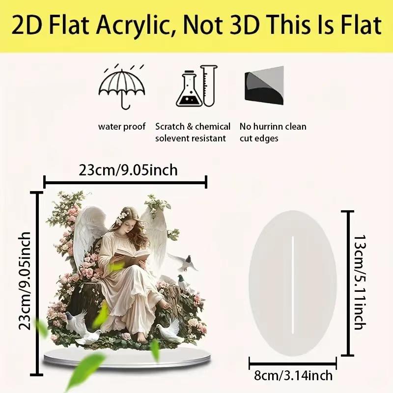 Eid Celebration Acrylic Mosque Tabletop Decoration - 2D Graphic Design - Home & Window Display, Ramadan & Easter Perfect Gift.