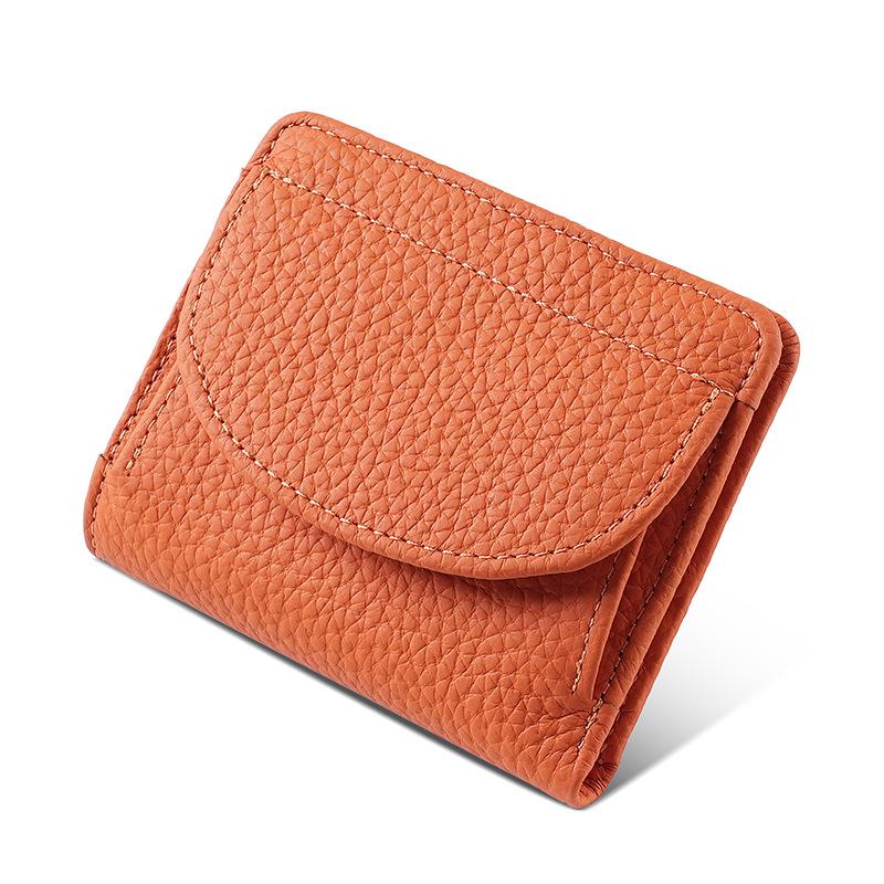 Women's Genuine Leather RFID Anti-Theft Multi-Card Wallet and Small Coin Purse