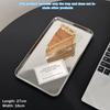Modern Stainless Steel Rectangular Serving Tray Gift for Cakes & Snacks Elevates Dining Table Design for Home Or Cafe