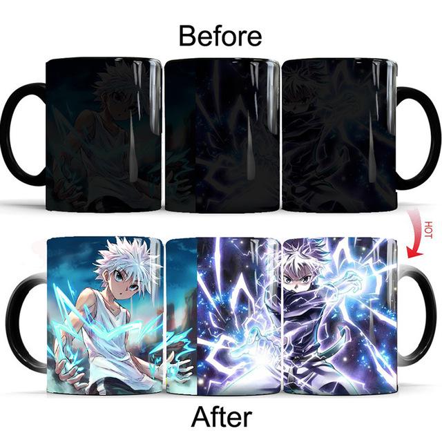 350mL Temperature Sensitive Magic Mug Color Changing Cartoon Anime Coffee Milk Tea Cups Gifts