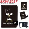 Bad Badtz-Maru Vertical Snap Wallet Cute XO All-Over Print Multi-Layer Coin Purse 1pcs